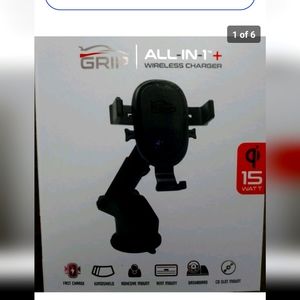 Wireless cell holder and charger - Grip All in One